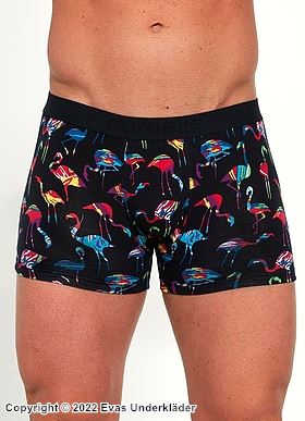 Boxershorts, myk bomull, flamingoprint